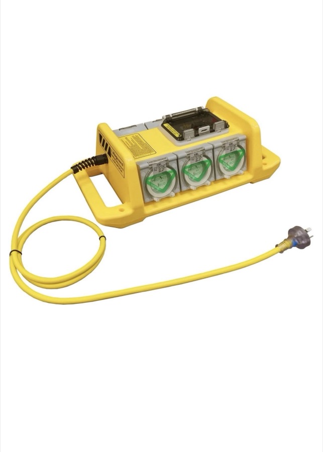 Lifeguard 32A 6-way RCD powerblock for hire in Auckland